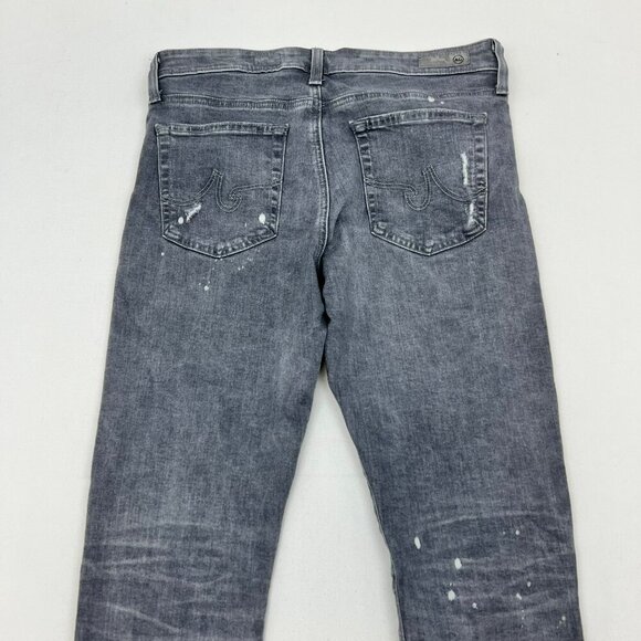 Adriano Goldschmied Womens Farrah Skinny Crop Jeans Gray Paint Splatter 30 Waist - Picture 6 of 10